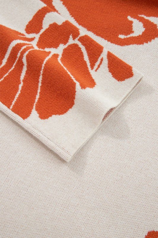 Floral Wide Sleeve Sweater - Blu Lotus Boutique