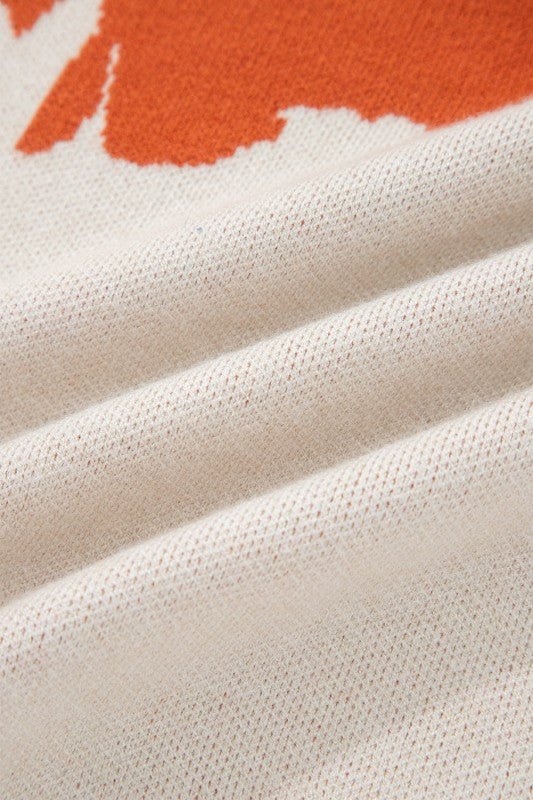 Floral Wide Sleeve Sweater - Blu Lotus Boutique