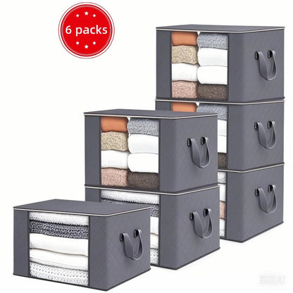 Foldable Storage Bags Large Capacity Moisture - proof Clothing Blanket Containers for Wardrobes Dorms Closet Bedroom - Blu Lotus Boutique