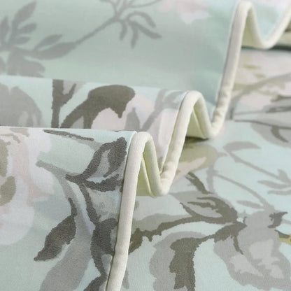 French Country Garden Floral Duvet Cover Set with Asian Tapestry Pattern - Blu Lotus Boutique