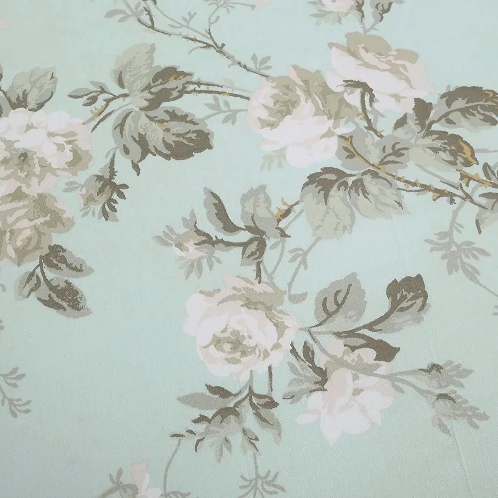 French Country Garden Floral Duvet Cover Set with Asian Tapestry Pattern - Blu Lotus Boutique