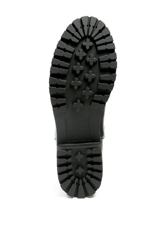 FROTHY BUCKLED ANKLE BOOT WITH CROC DETAIL - Blu Lotus Boutique