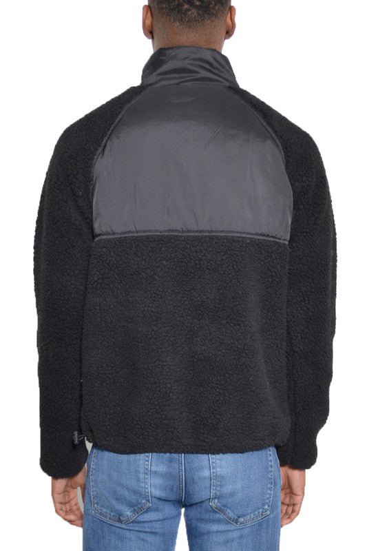FULL ZIP SHERPA FLEECE JACKET - Blu Lotus Boutique