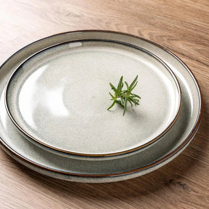 GBHOME Ceramic Dinnerware Sets for 4, 12 Pieces Stoneware Plates and Bowls Sets, Reactive Glaze Dishes - Scratch Resistant, Dishw - Blu Lotus Boutique