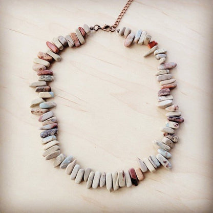 Genuine Aqua Terra Collar Necklace w/ Small Slab - Blu Lotus Boutique