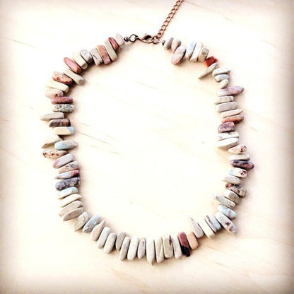 Genuine Aqua Terra Collar Necklace w/ Small Slab - Blu Lotus Boutique