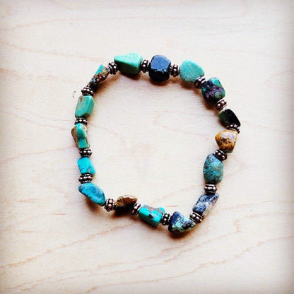 Genuine HuBei Natural Turq Beaded w/ Copper - Blu Lotus Boutique