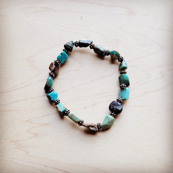 Genuine HuBei Natural Turq Beaded w/ Copper - Blu Lotus Boutique