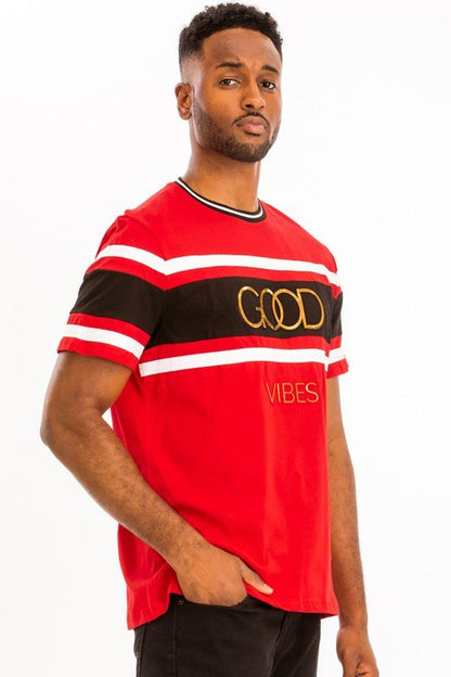 Good Vibes 3D Design Print Gold Foil - Blu Lotus Boutique