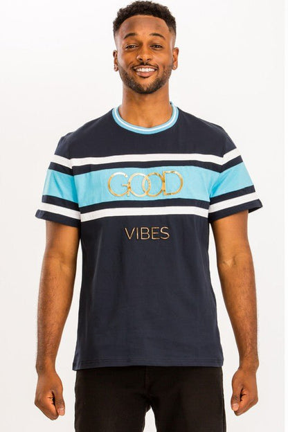 Good Vibes 3D Design Print Gold Foil - Blu Lotus Boutique