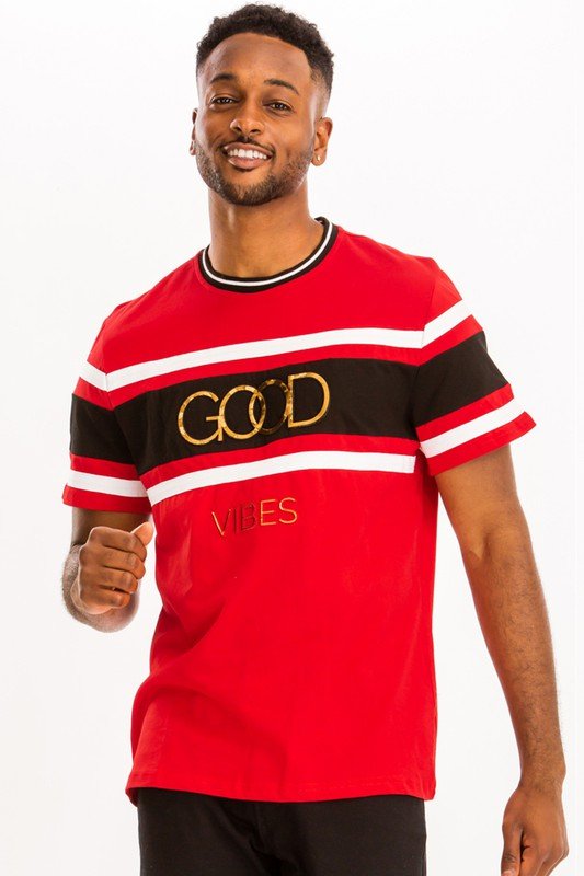 Good Vibes 3D Design Print Gold Foil - Blu Lotus Boutique