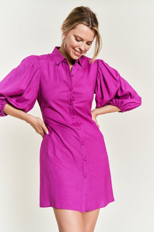 Half sleeve belted dress - Blu Lotus Boutique