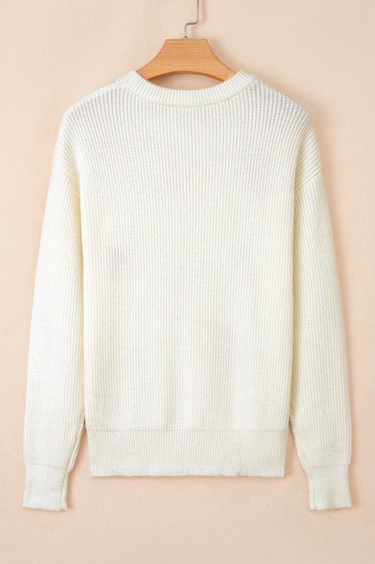 Halloween Pumpkin Embroidered Ribbed Thanksgiving - Blu Lotus Boutique