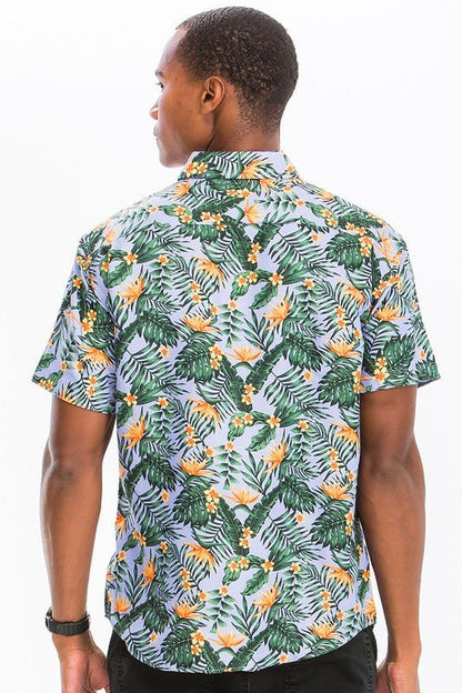HAWAIIAN BUTTON DOWN SHIRT - Blu Lotus Boutique