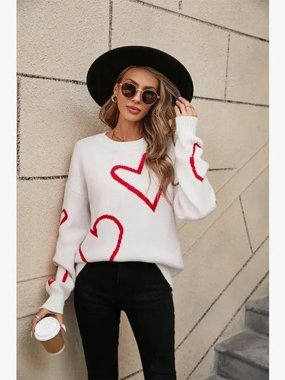 Heart sweater - Blu Lotus Boutique