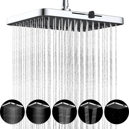 Hibbent 5 Spray Modes Shower Head, 13'' High Pressure Rain Shower Head, Large Rainfall Showerhead, High Flow Waterfall - Blu Lotus Boutique