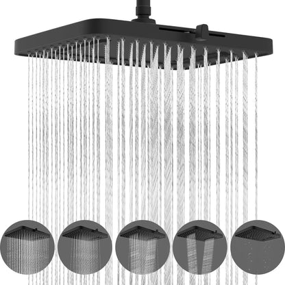 Hibbent 5 Spray Modes Shower Head, 13'' High Pressure Rain Shower Head, Large Rainfall Showerhead, High Flow Waterfall - Blu Lotus Boutique