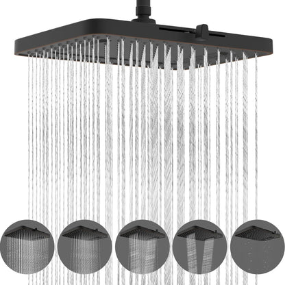 Hibbent 5 Spray Modes Shower Head, 13'' High Pressure Rain Shower Head, Large Rainfall Showerhead, High Flow Waterfall - Blu Lotus Boutique