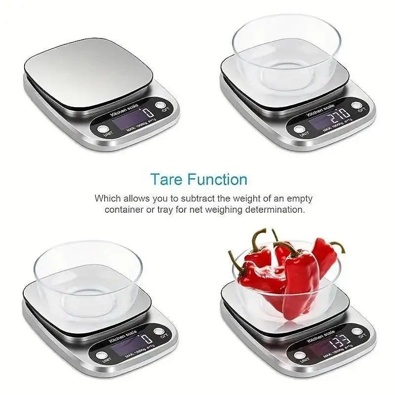 High Precision Kitchen Scale 10kg Electronic Jewelry Food Baking Scale Multifunction Measuring Tool Gram Scale Lcd Display - Blu Lotus Boutique