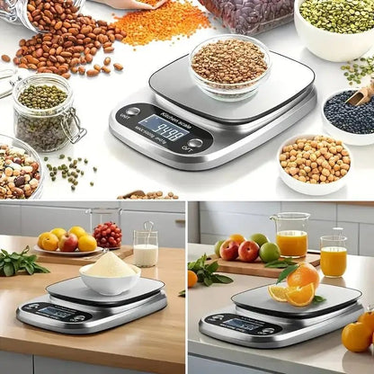 High Precision Kitchen Scale 10kg Electronic Jewelry Food Baking Scale Multifunction Measuring Tool Gram Scale Lcd Display - Blu Lotus Boutique