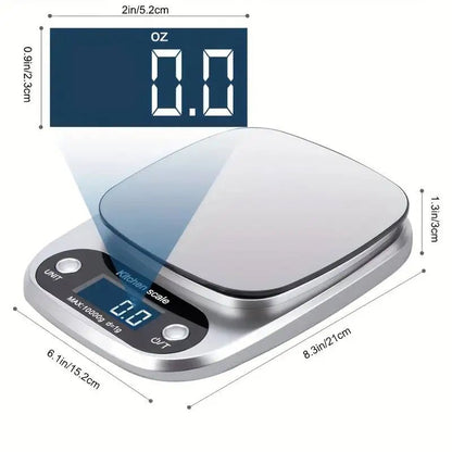 High Precision Kitchen Scale 10kg Electronic Jewelry Food Baking Scale Multifunction Measuring Tool Gram Scale Lcd Display - Blu Lotus Boutique