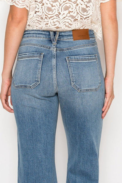 High Rise Crop Palazzo Tummy Control - Blu Lotus Boutique