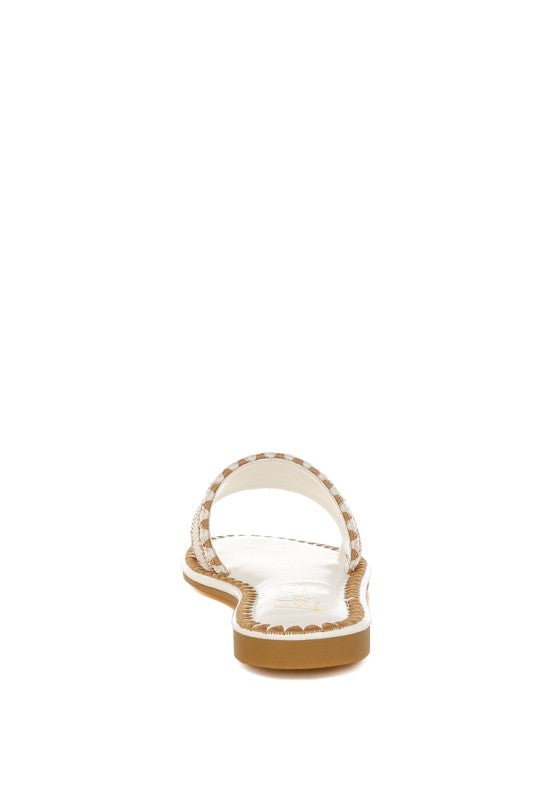 Hot Hub Beaded Lake Como Flat Slip Ons - Blu Lotus Boutique