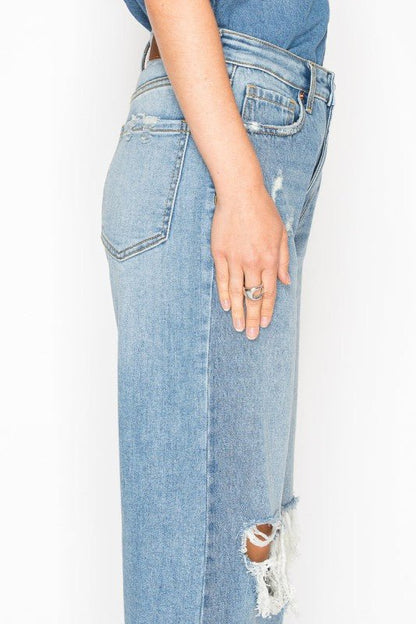 HYBRID HIGH RISE RELAXED FLARE JEANS - Blu Lotus Boutique