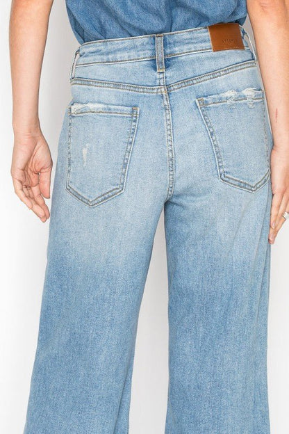 HYBRID HIGH RISE RELAXED FLARE JEANS - Blu Lotus Boutique