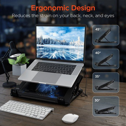 HyperGear UpRite Air Portable Laptop Cooling Stand - Blu Lotus Boutique