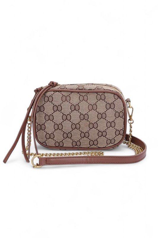 Iconic Jaquard Camera Crossbody Bag - Blu Lotus Boutique