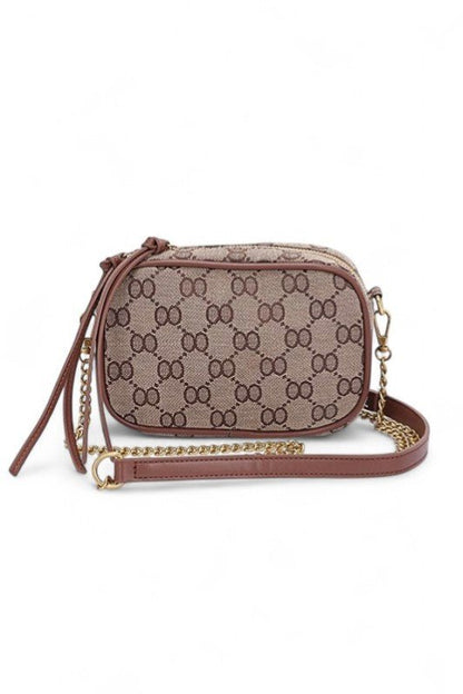 Iconic Jaquard Camera Crossbody Bag - Blu Lotus Boutique