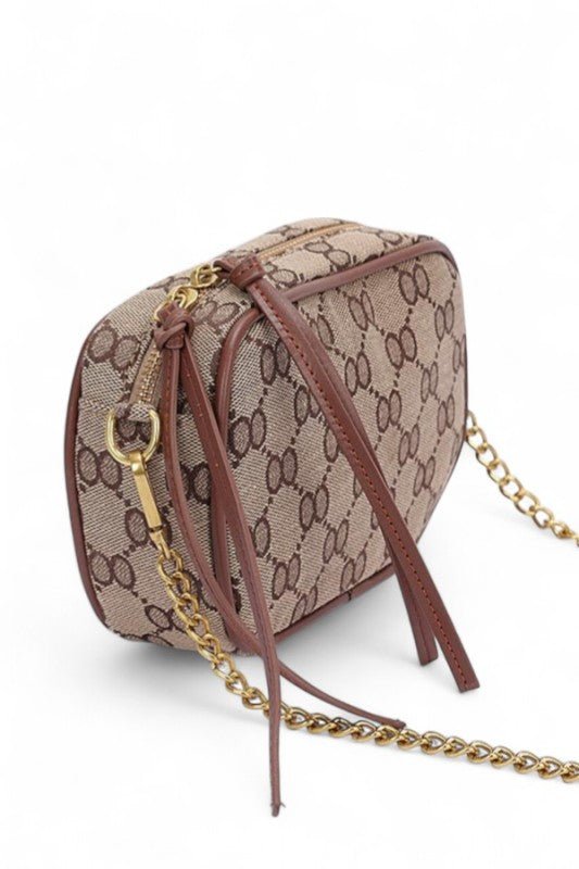 Iconic Jaquard Camera Crossbody Bag - Blu Lotus Boutique