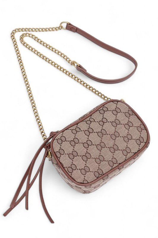 Iconic Jaquard Camera Crossbody Bag - Blu Lotus Boutique