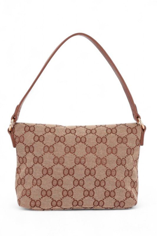 Iconic Jaquard Turn Lock Shoulder Bag - Blu Lotus Boutique