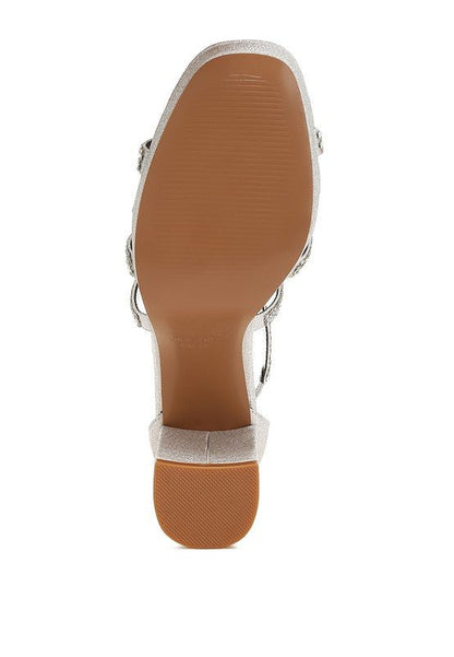 Infatuated Rhinestones Embellished Strappy Sandals - Blu Lotus Boutique