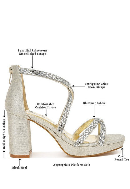 Infatuated Rhinestones Embellished Strappy Sandals - Blu Lotus Boutique