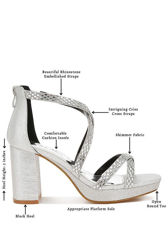 Infatuated Rhinestones Embellished Strappy Sandals - Blu Lotus Boutique