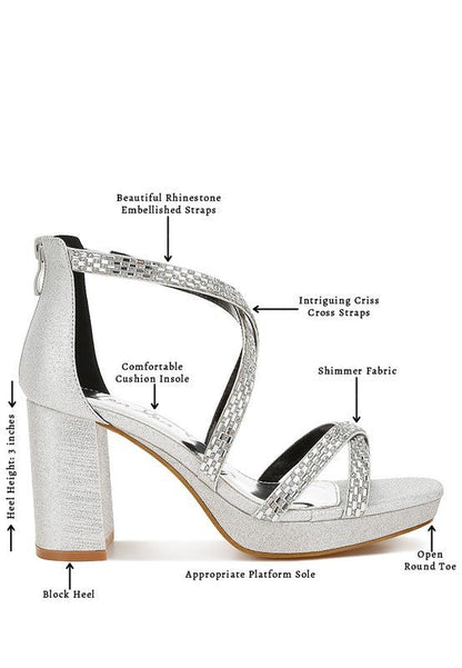 Infatuated Rhinestones Embellished Strappy Sandals - Blu Lotus Boutique