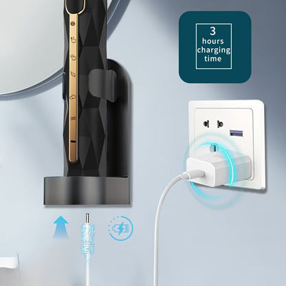 IPX8 Rechargeable Electric Toothbrush 10 Heads Travel Case - Blu Lotus Boutique