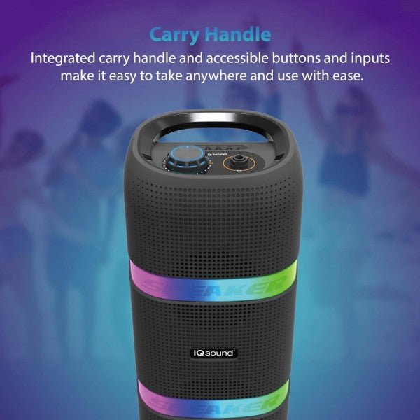 IQ Sound 2x4 - In Portable Bluetooth TWS LED Speaker - Blu Lotus Boutique