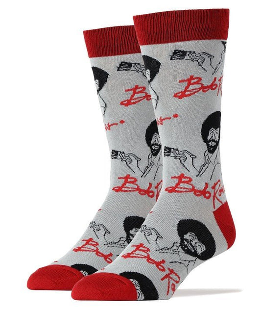 It's Bob Ross - Men's Cotton Crew Funny Socks - Blu Lotus Boutique