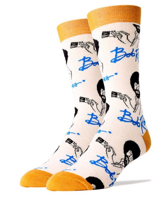 It's Bob Ross - Men's Cotton Crew Funny Socks - Blu Lotus Boutique