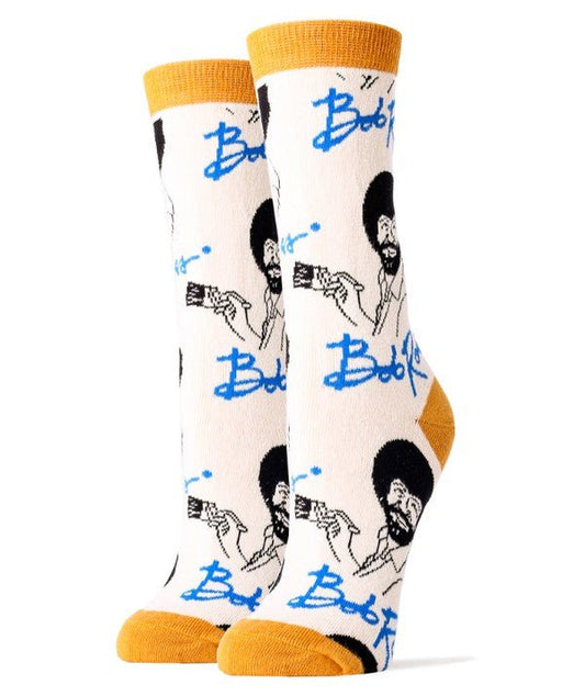 It's Bob Ross - Women's Funny Crew Socks - Blu Lotus Boutique