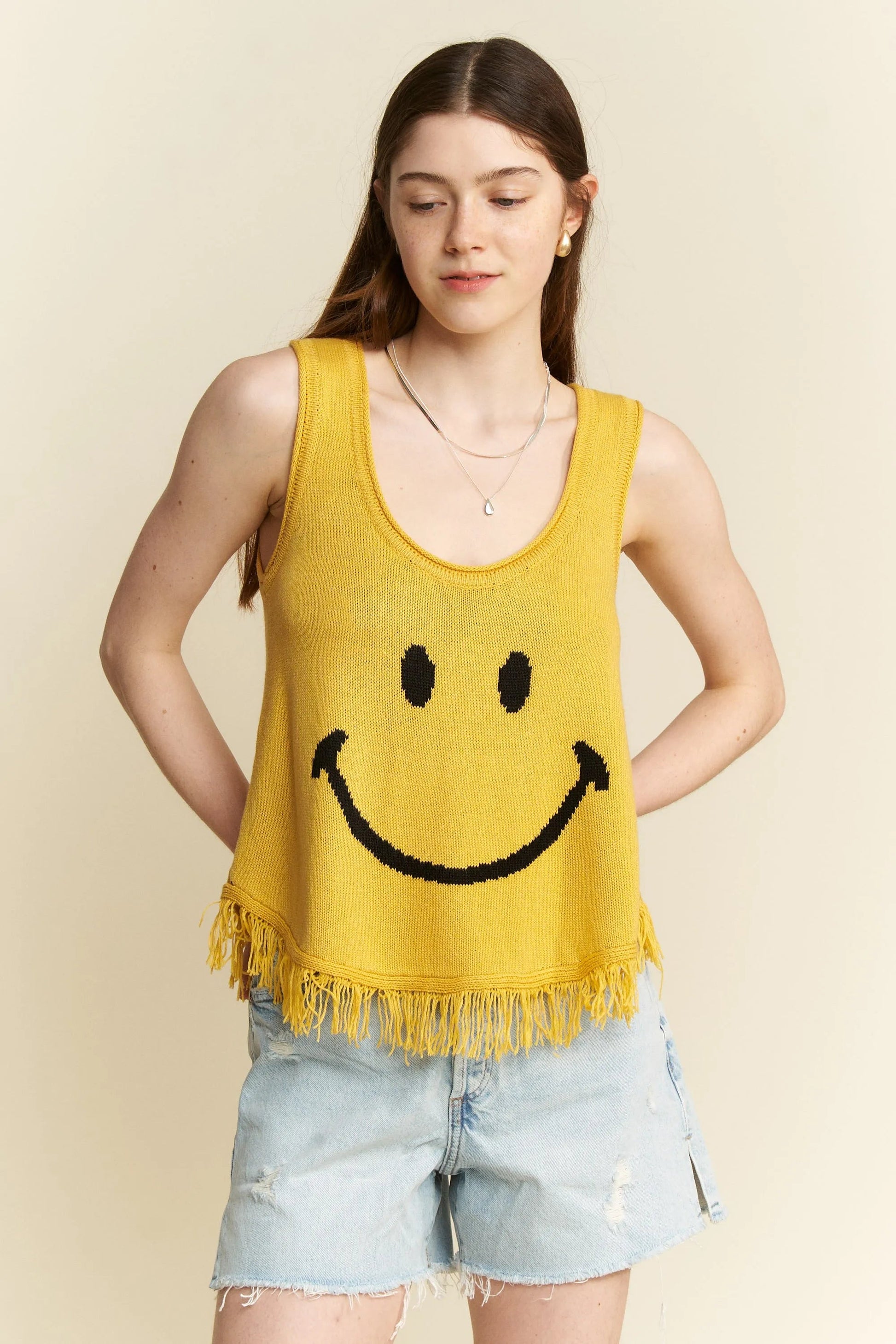 Jade By Jane Smiley Fringe Tank Top - Blu Lotus Boutique