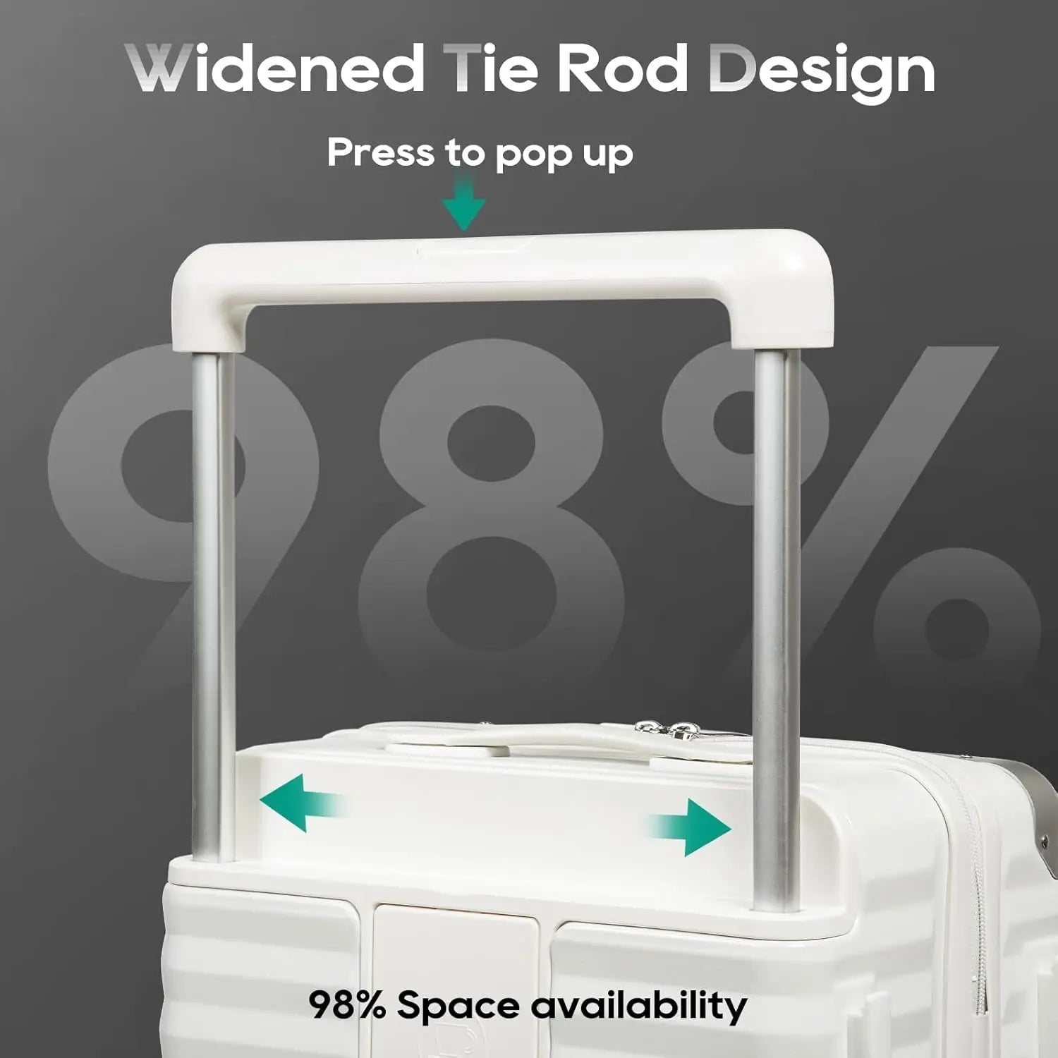 Joyway 20 inch Front Opening Carry on Luggage Suitcase 1 Piece, Cup Holder, TSA Lock, Mute Spinner Wheels, Lightweight Durable - Blu Lotus Boutique