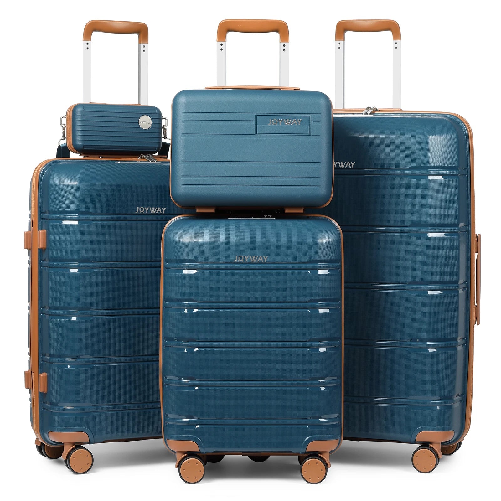 Joyway Travel Luggage Sets, Stylish Carry On Checked Suitcase Set,Sturdy Durable Scratch - resistant,TSA Lock,Spinner Wheels - Blu Lotus Boutique