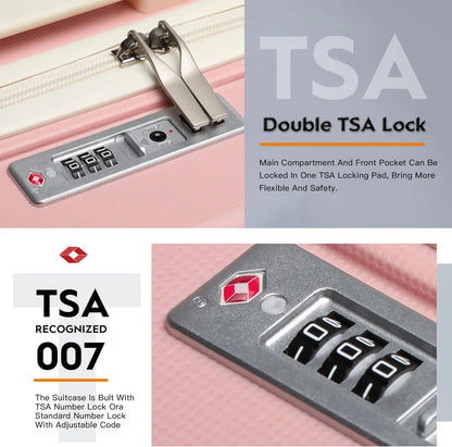 Joyway Travel Luggage Sets, Stylish Carry On Checked Suitcase Set,Sturdy Durable Scratch - resistant,TSA Lock,Spinner Wheels - Blu Lotus Boutique