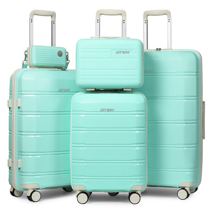 Joyway Travel Luggage Sets, Stylish Carry On Checked Suitcase Set,Sturdy Durable Scratch - resistant,TSA Lock,Spinner Wheels - Blu Lotus Boutique