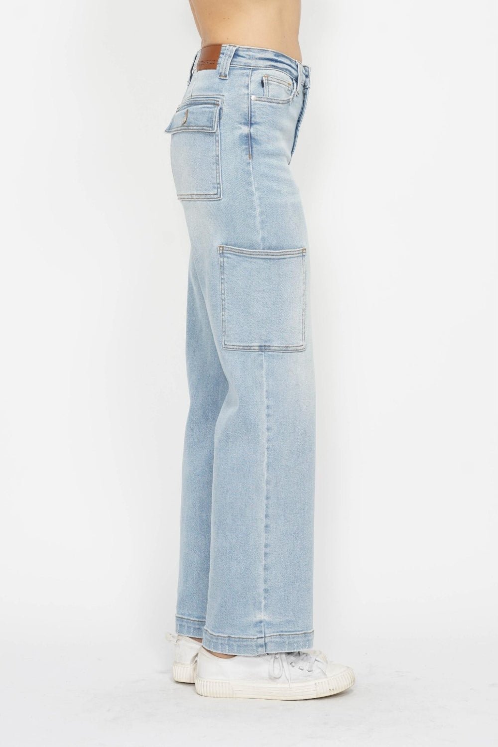 Judy Blue Full Size High Waist Straight Cargo Jeans - Blu Lotus Boutique